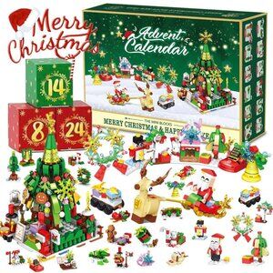 NEW 2024 The Mini Blocks Merry Christmas & Happy New Year 618 Piece Building Set